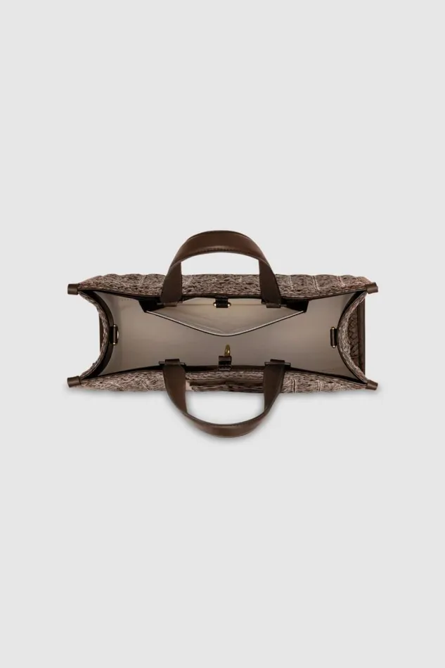 Oroton Lane Straw Medium Tote Mahogany Women Totes Oroton Lane Straw Medium Tote Mahogany Women Totes