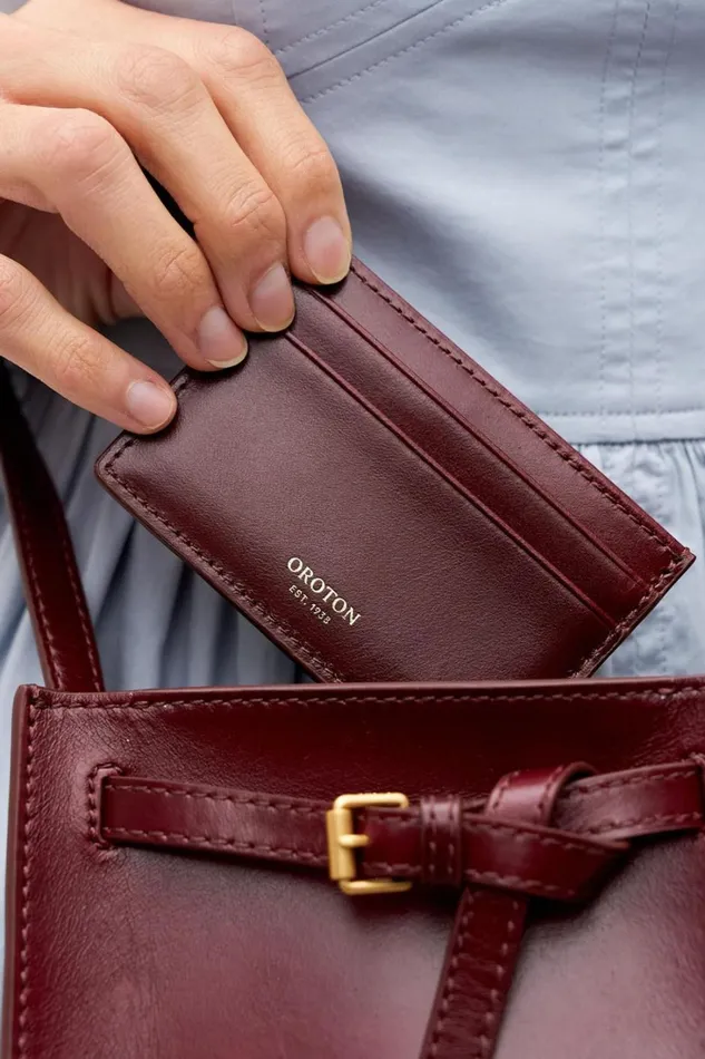Oroton Margot Card Sleeve Currant Women Wallets Oroton Margot Card Sleeve Currant Women Wallets