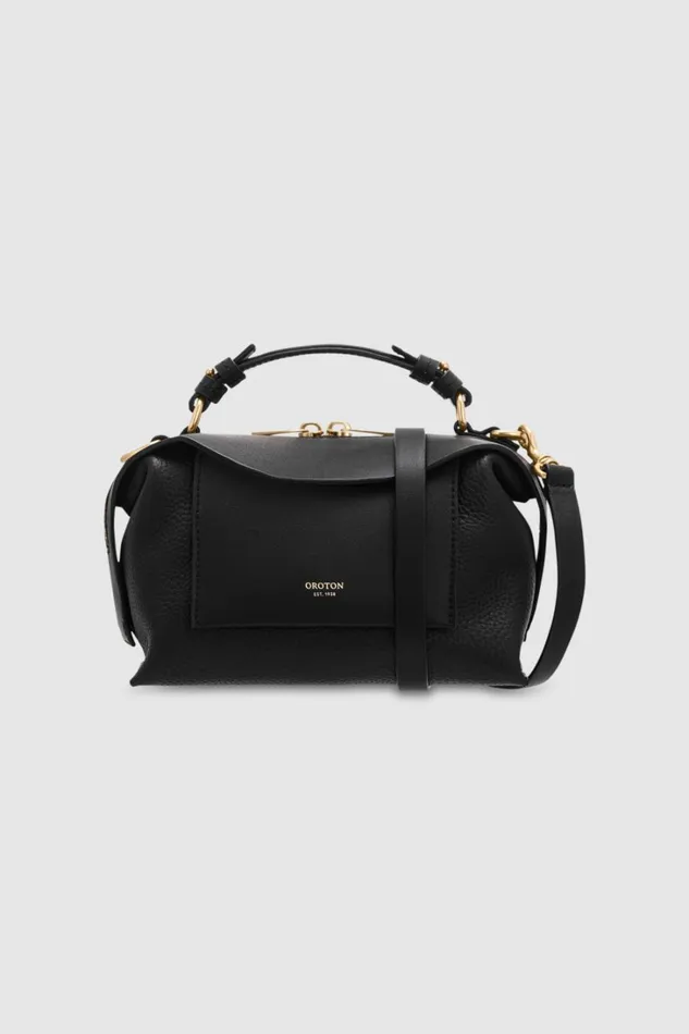 Oroton Mica Mini Bowler Black Women Mini Bags
