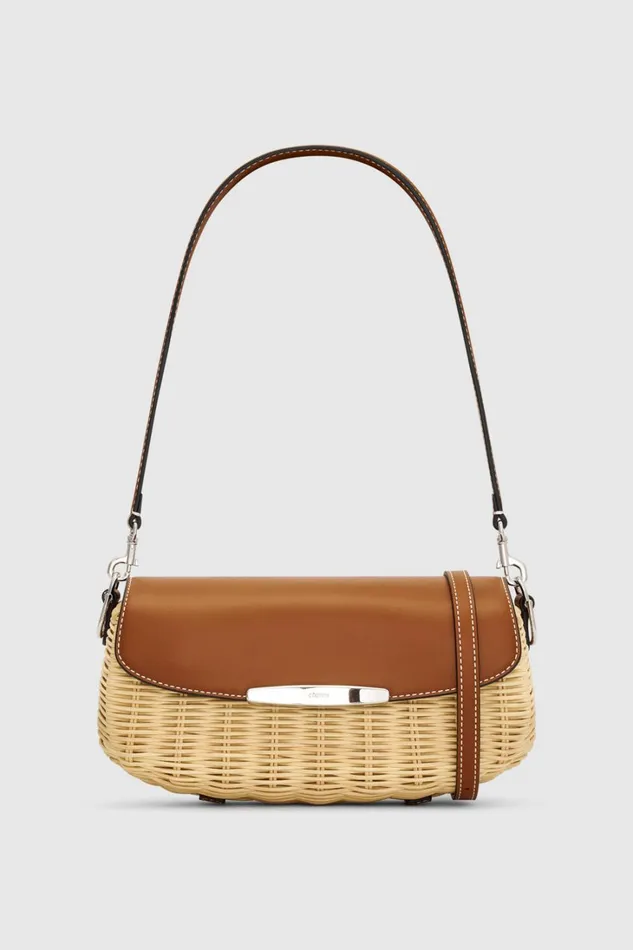 Oroton Nelle Wicker Baguette Natural Women Mini Bags