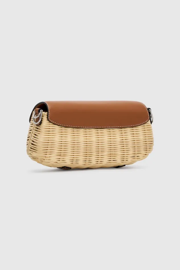 Oroton Nelle Wicker Baguette Natural Women Mini Bags Oroton Nelle Wicker Baguette Natural Women Mini Bags