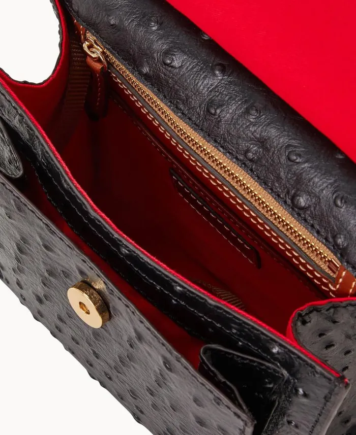 Ostrich Crossbody Black Woman Dooney and Bourke Crossbodies Ostrich Crossbody Black Woman Dooney and Bourke Crossbodies