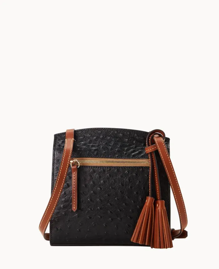 Ostrich Crossbody Black Woman Dooney and Bourke Crossbodies Ostrich Crossbody Black Woman Dooney and Bourke Crossbodies