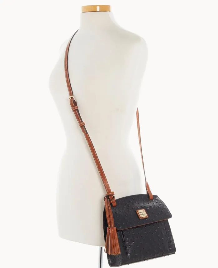 Ostrich Crossbody Black Woman Dooney and Bourke Crossbodies Ostrich Crossbody Black Woman Dooney and Bourke Crossbodies