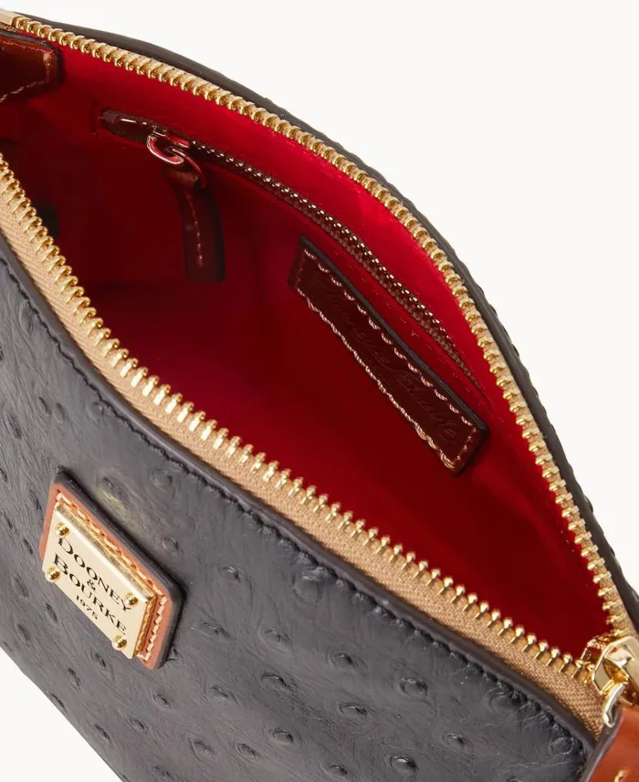 Ostrich Mini Domed Crossbody Black Woman Dooney and Bourke Crossbodies