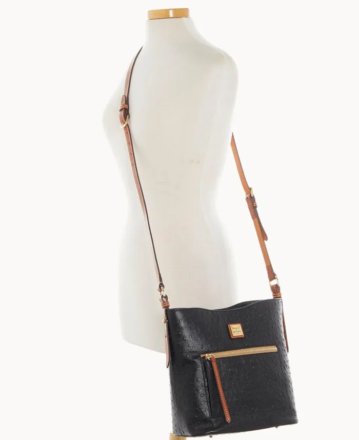 Ostrich Ridley Black Woman Dooney and Bourke Shoulder Bags Ostrich Ridley Black Woman Dooney and Bourke Shoulder Bags