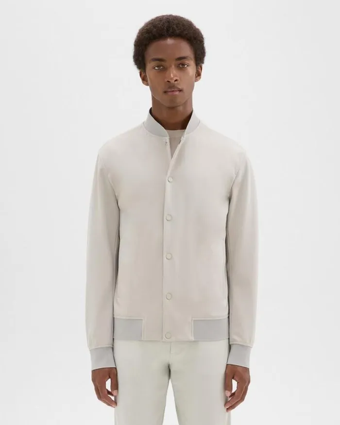 Outerwear Men Theory Murphy Bomber Jacket In Precision Ponte Putty
