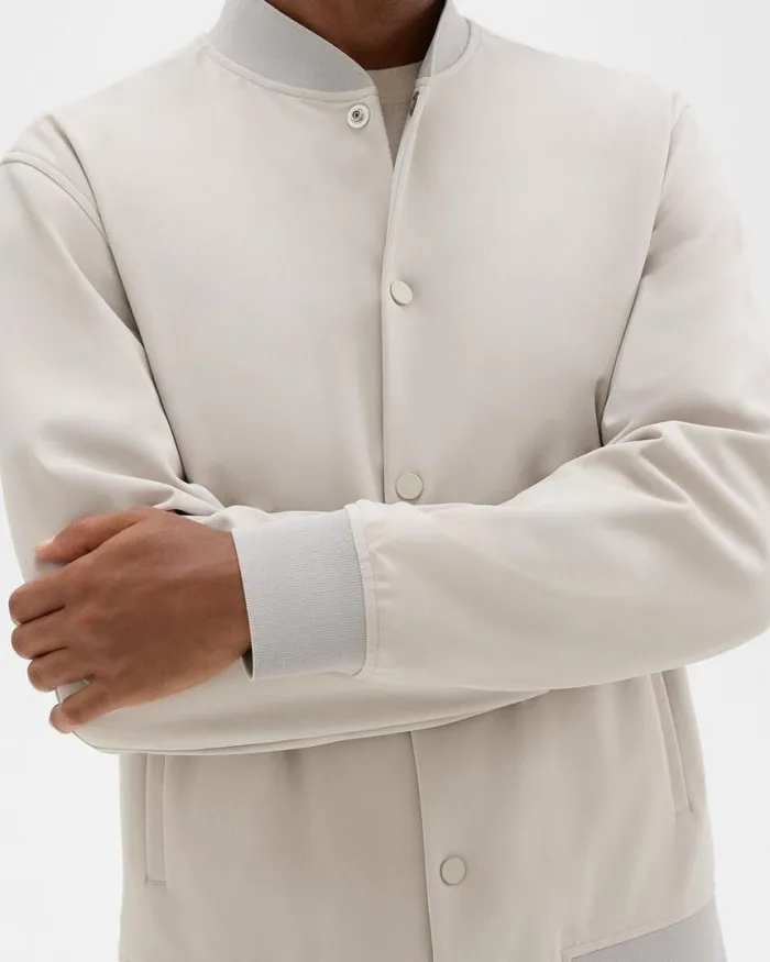 Outerwear Men Theory Murphy Bomber Jacket In Precision Ponte Putty