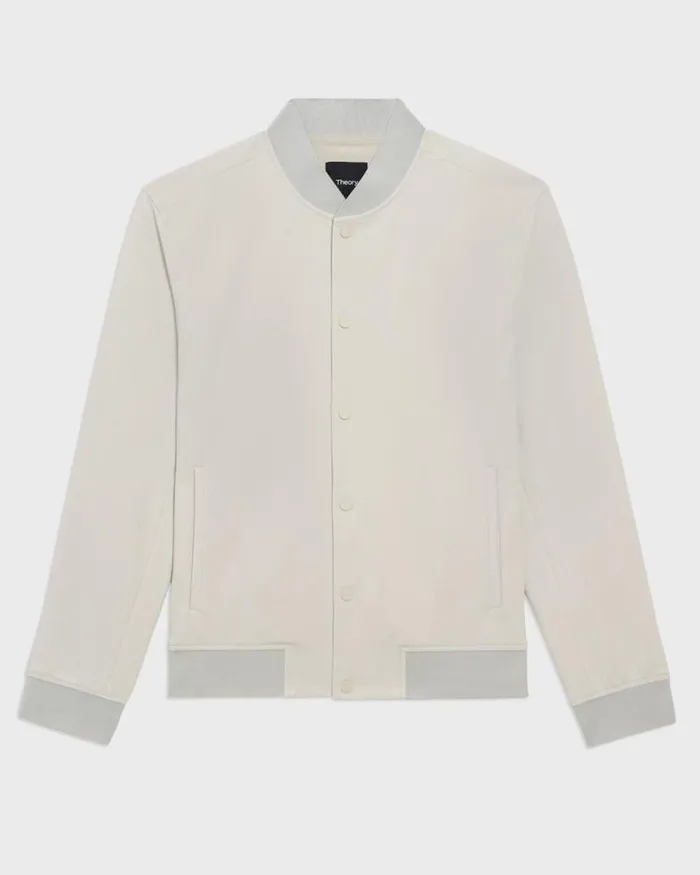 Outerwear Men Theory Murphy Bomber Jacket In Precision Ponte Putty