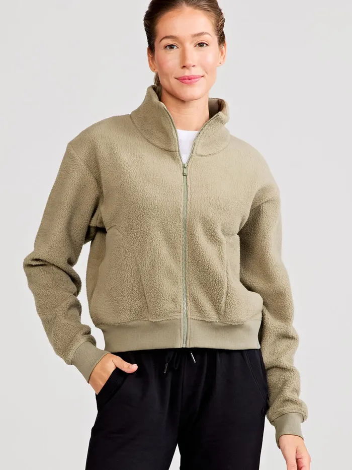 Outerwear Women Tasc Performance Chamonix Sherpa Bomber Jacket