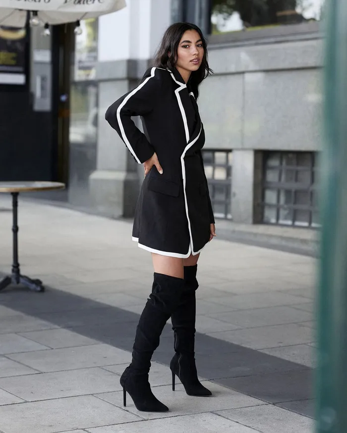 Over The Knee Boots NOVO Shoes Women ODELLE BLACK