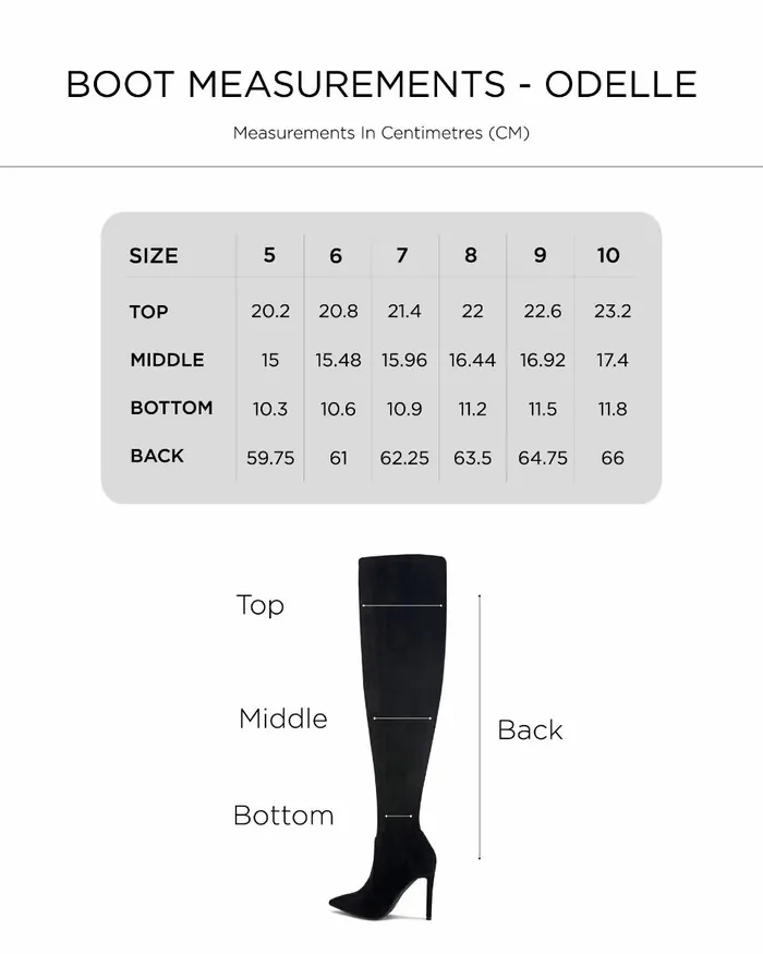 Over The Knee Boots NOVO Shoes Women ODELLE BLACK