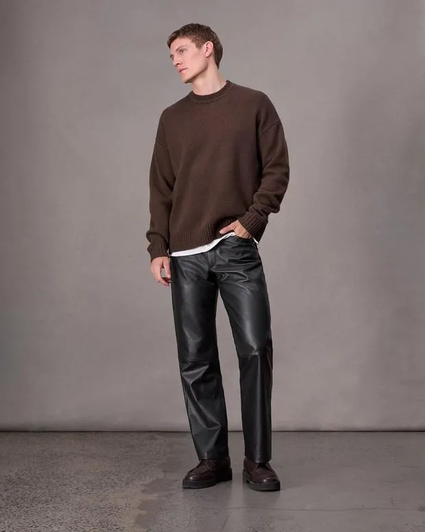 Pants Men Rag and Bone Fit 4 Leather Jean Black