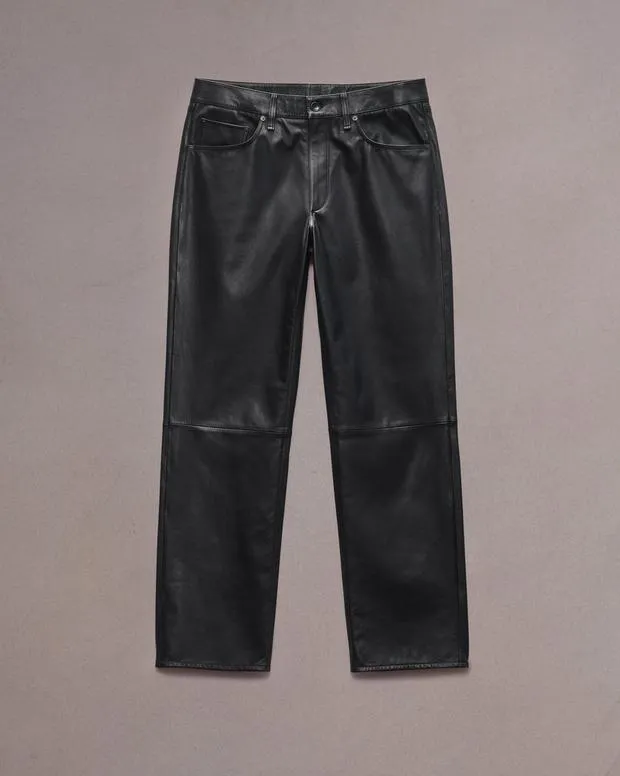 Pants Men Rag and Bone Fit 4 Leather Jean Black