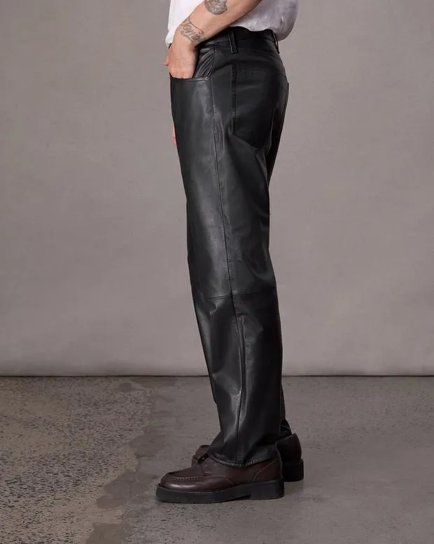 Pants Men Rag and Bone Fit 4 Leather Jean Black
