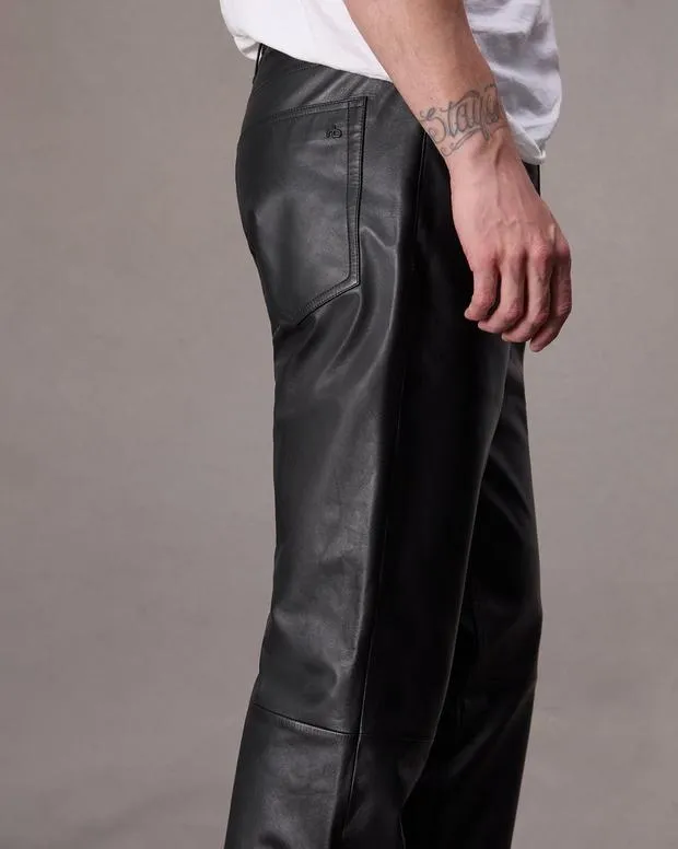 Pants Men Rag and Bone Fit 4 Leather Jean Black