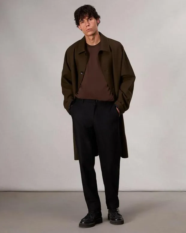 Pants Men Rag and Bone Standard Flannel Chino Pant Black