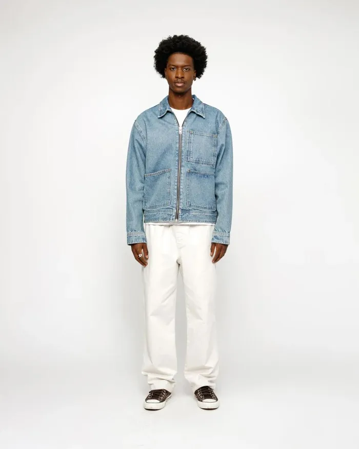Pants MenWomen Stussy BEACH PANT BRUSHED COTTON Bone