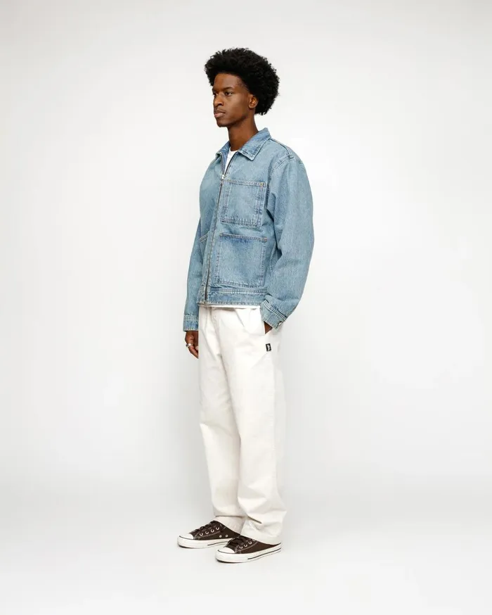 Pants MenWomen Stussy BEACH PANT BRUSHED COTTON Bone Pants MenWomen Stussy BEACH PANT BRUSHED COTTON Bone
