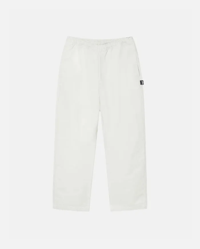 Pants MenWomen Stussy BEACH PANT BRUSHED COTTON Bone Pants MenWomen Stussy BEACH PANT BRUSHED COTTON Bone