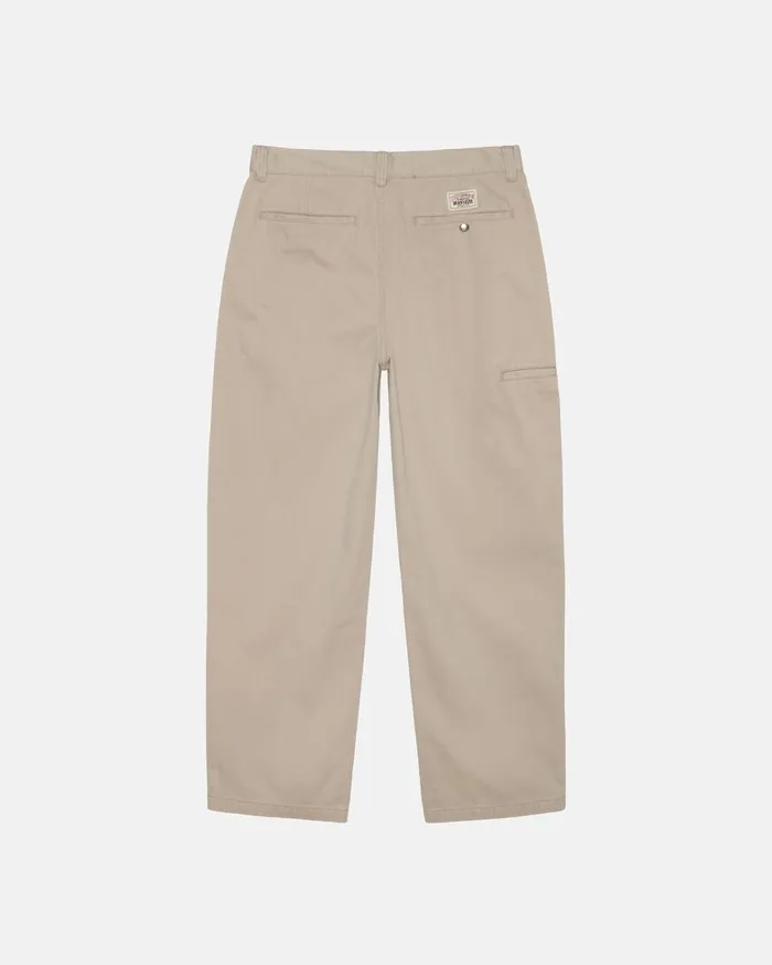 Pants MenWomen Stussy CHINO WORK PANT Khaki Pants MenWomen Stussy CHINO WORK PANT Khaki