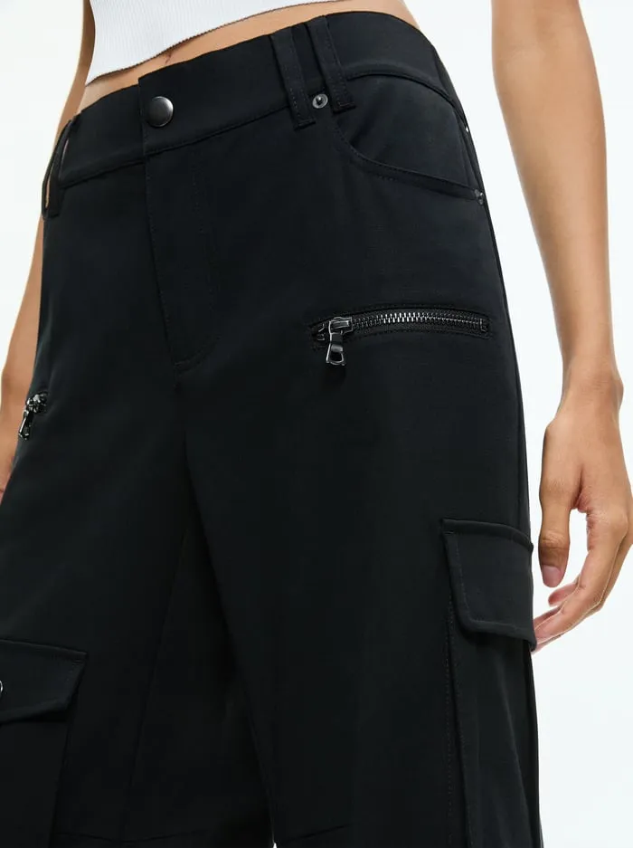 Pants Women Alice Olivia Akers Oversized Cargo Pant Black