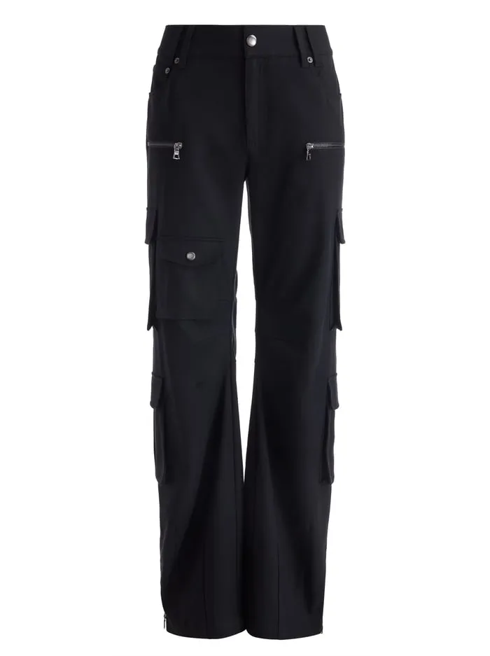 Pants Women Alice Olivia Akers Oversized Cargo Pant Black