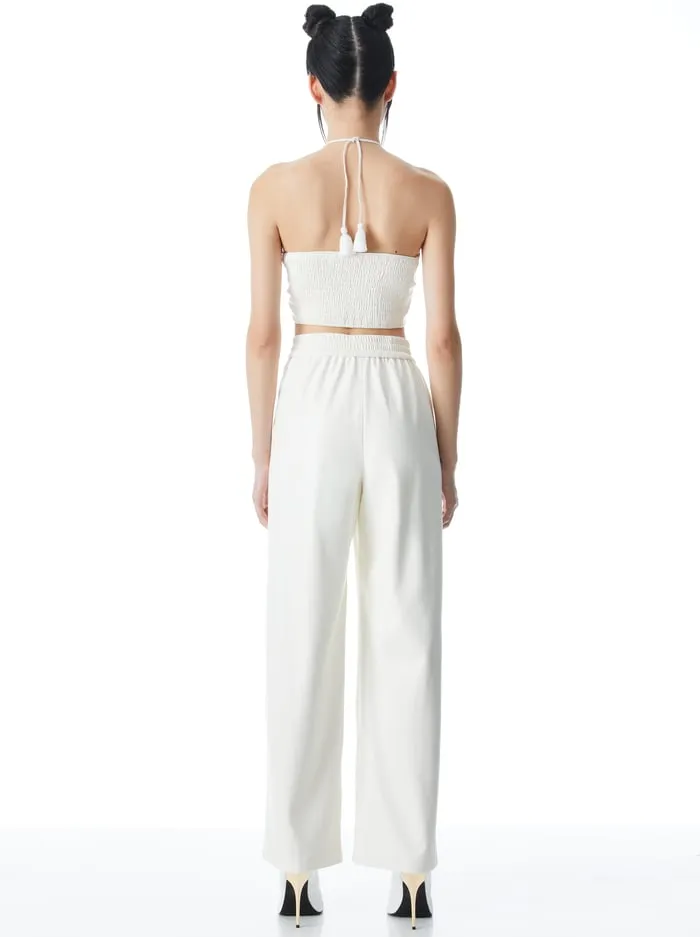 Pants Women Alice Olivia Benny Baggy Pull Up Pant Soft White