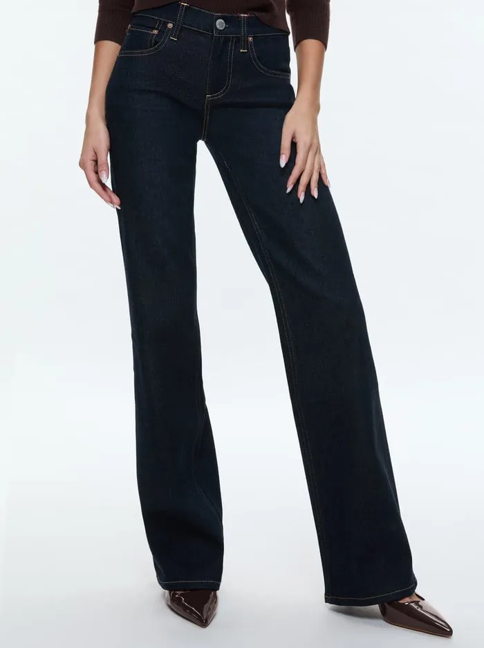 Pants Women Alice Olivia Bodie Low Rise Jean Dark Rinse