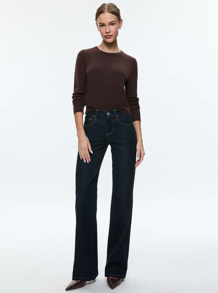 Pants Women Alice Olivia Bodie Low Rise Jean Dark Rinse