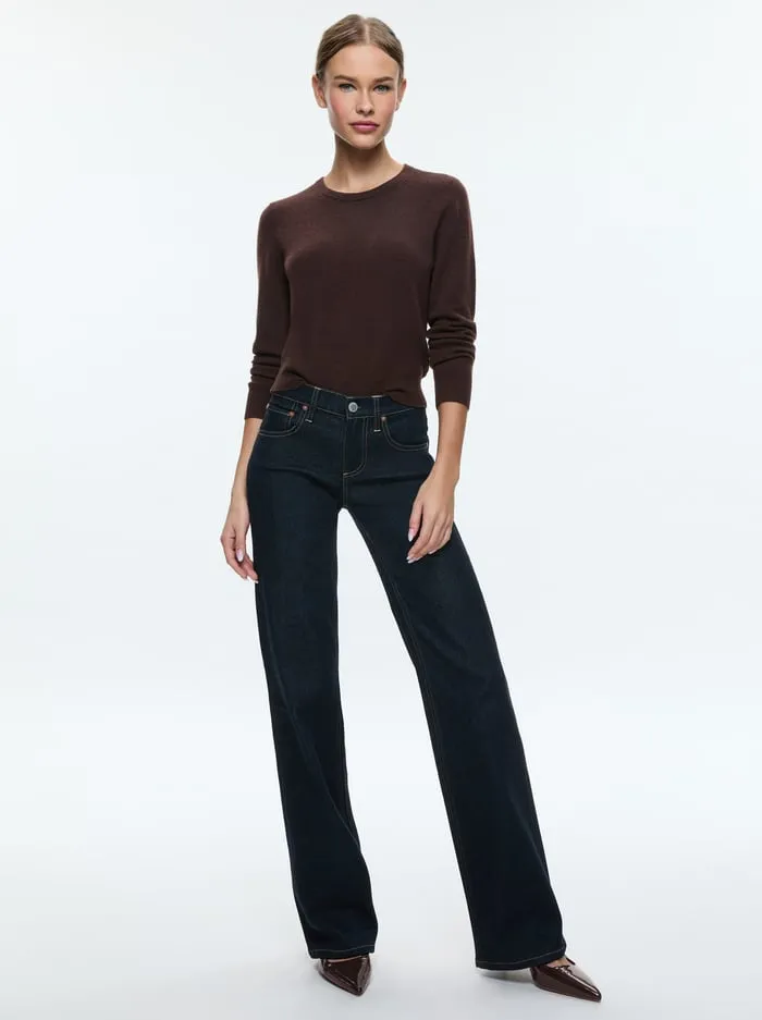Pants Women Alice Olivia Bodie Low Rise Jean Dark Rinse