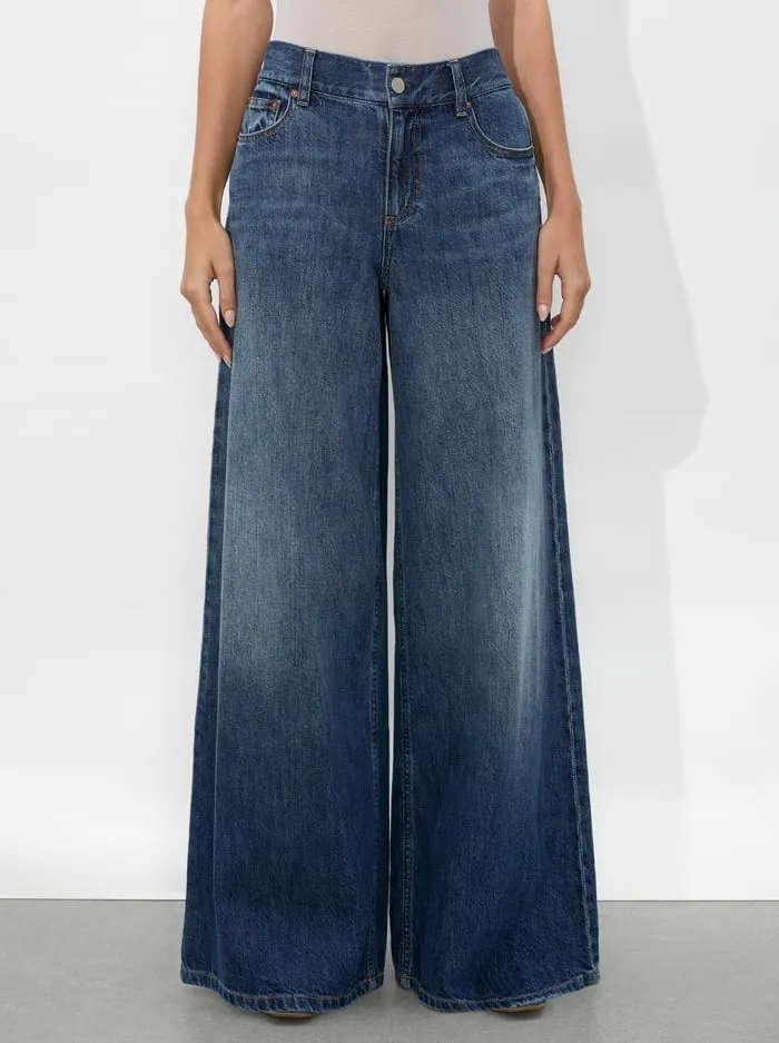 Pants Women Alice Olivia Branson Jean Darby Vintage Blue