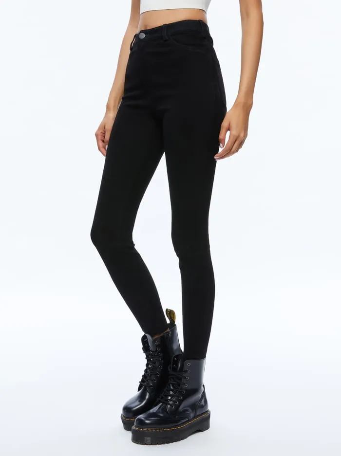 Pants Women Alice Olivia Mikah Suede Pant Black