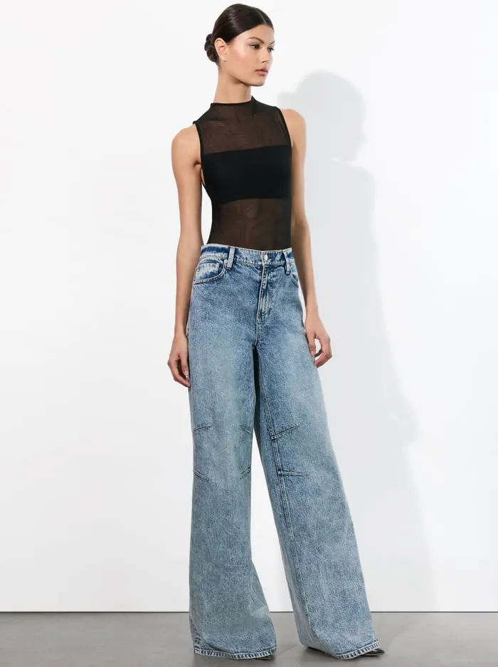 Pants Women Alice Olivia Tucker Jean Harlow Vintage Blue