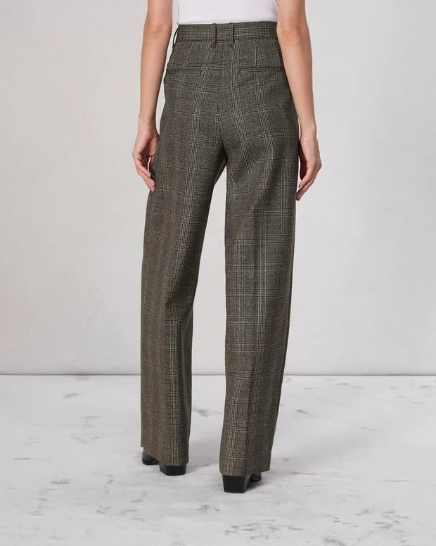 Pants Women Rag and Bone Francine Plaid Wool Pant Brown Plaid