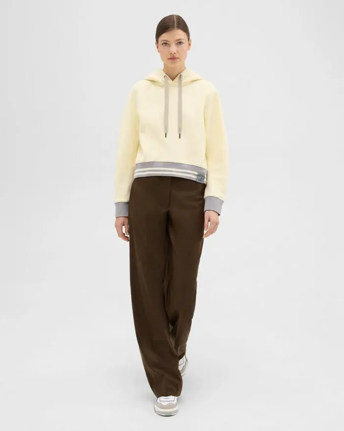 Pants Women Theory Adjustable Wool Gabardine Pant Brown