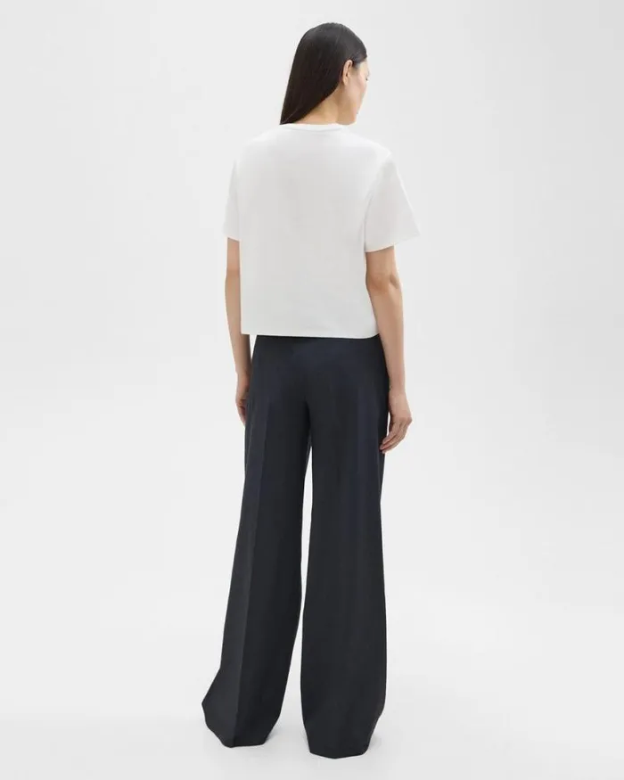 Pants Women Theory HighWaist WideLeg Pant In Good Linen Concord