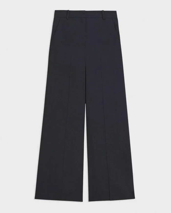 Pants Women Theory HighWaist WideLeg Pant In Good Linen Concord