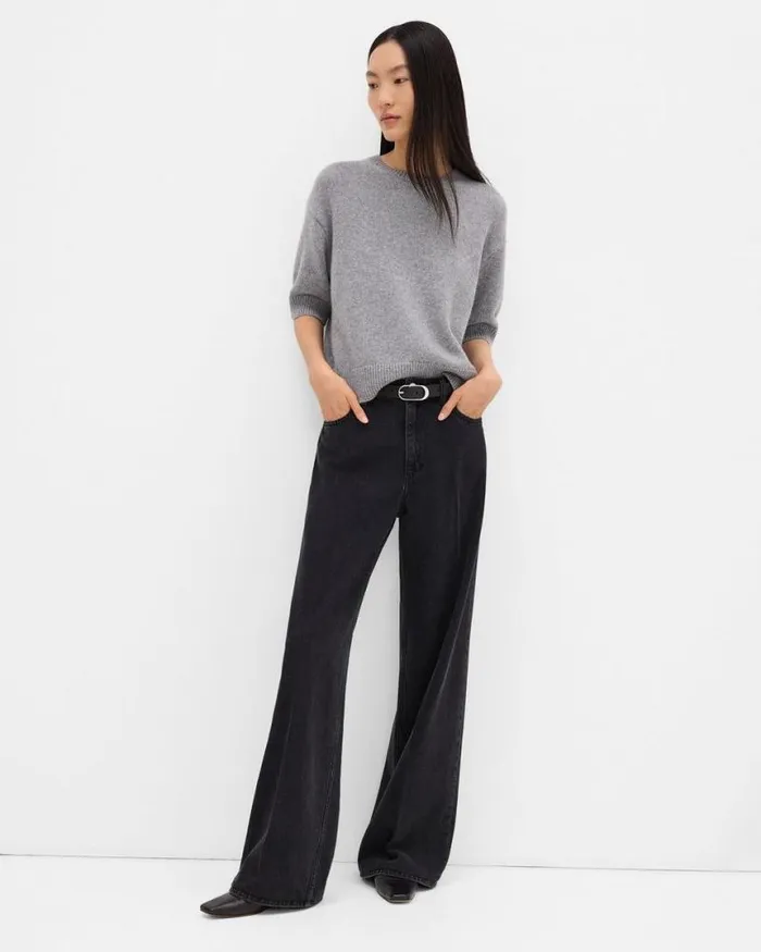 Pants Women Theory StraightLeg 5Pocket Pant In Denim Washed Black Pants Women Theory StraightLeg 5Pocket Pant In Denim Washed Black