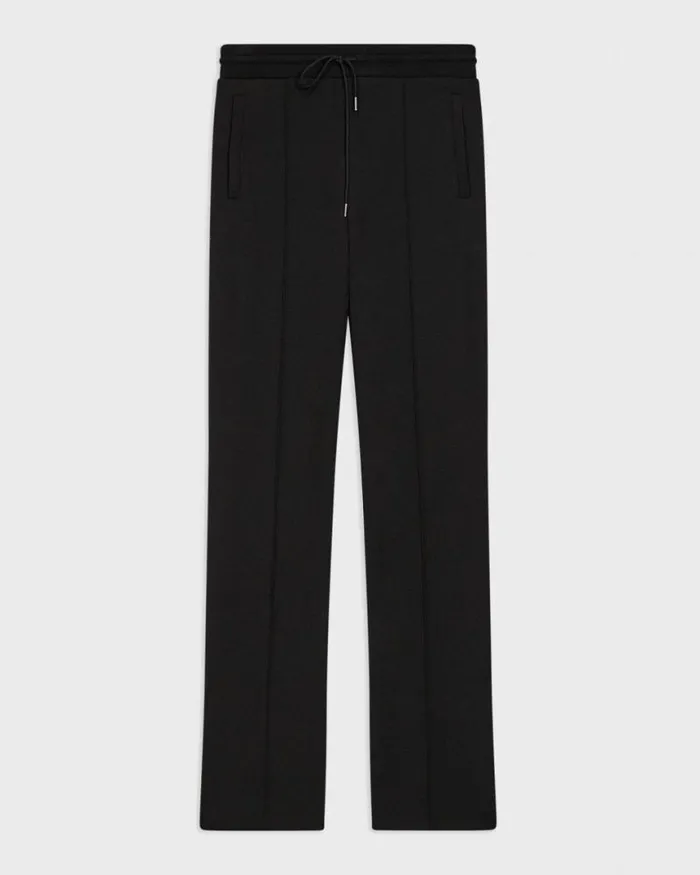 Pants Women Theory Track Pant In DoubleKnit Jersey Black Pants Women Theory Track Pant In DoubleKnit Jersey Black