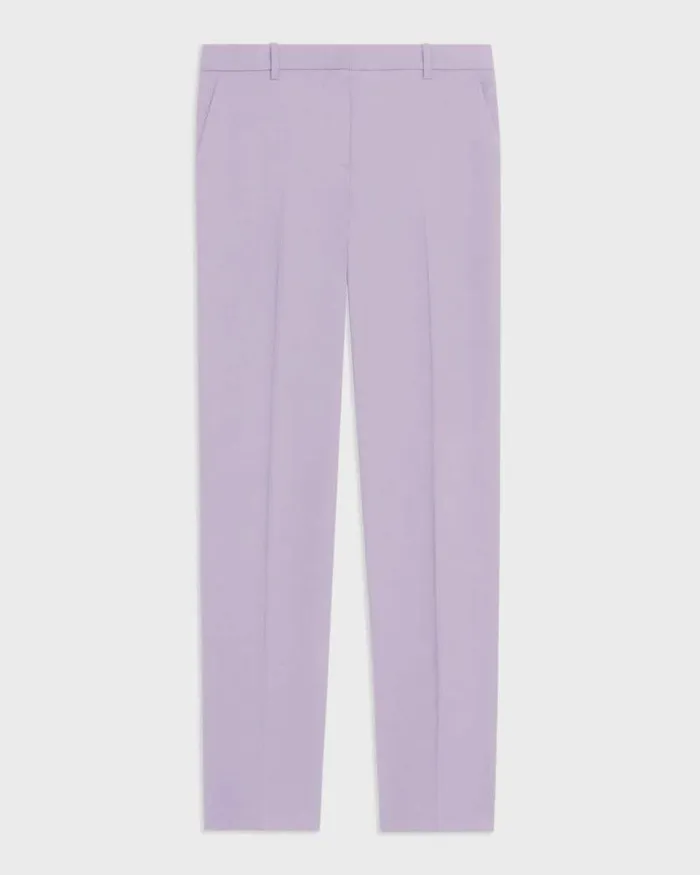 Pants Women Theory Treeca Full Length Pant In Good Wool Lilac Sky