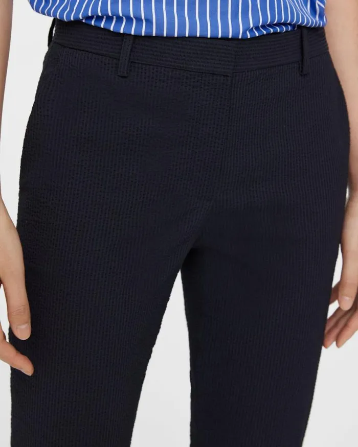 Pants Women Theory Treeca Pant In Seersucker Navy