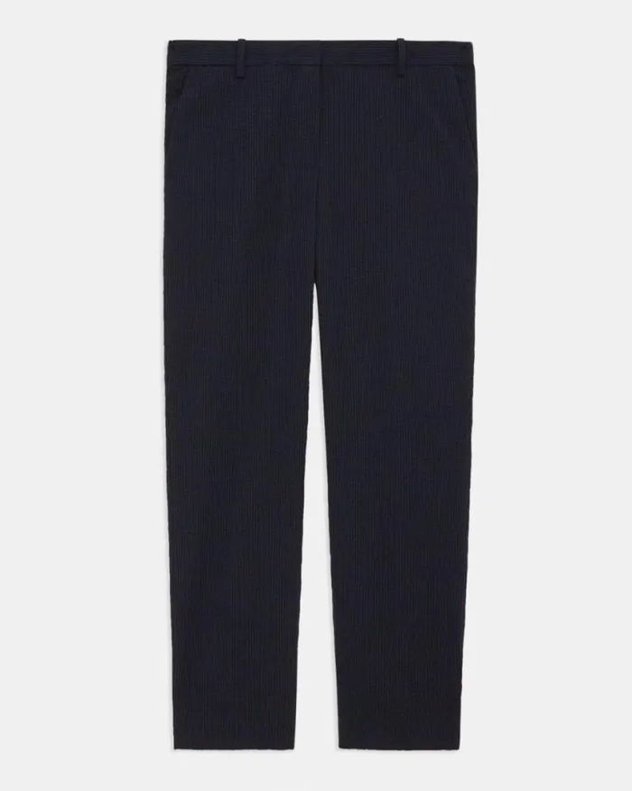 Pants Women Theory Treeca Pant In Seersucker Navy
