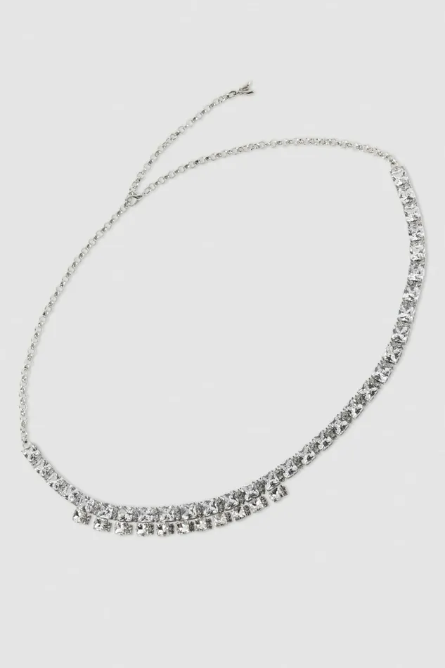 Patrizia Pepe Belts Diamond Cut Belt Silver 8211 Women