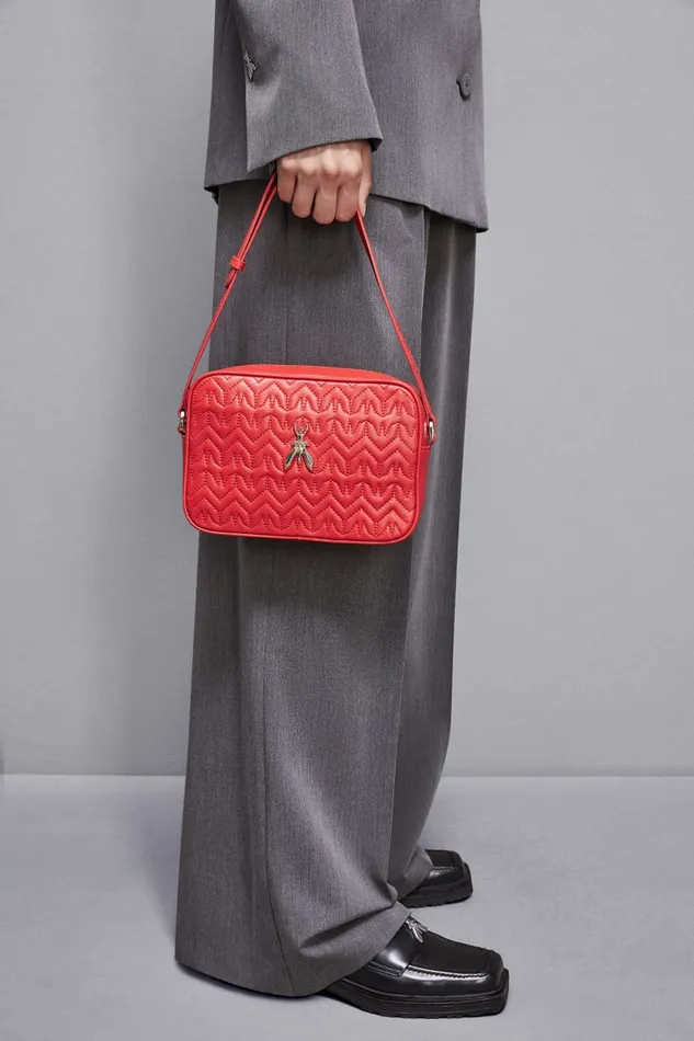 Patrizia Pepe Crossbodys Quilted Leather Crossbody Bag Red 8211 Women