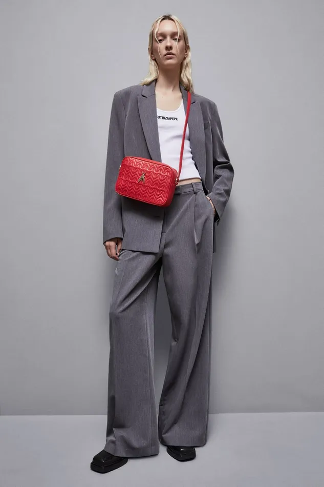 Patrizia Pepe Crossbodys Quilted Leather Crossbody Bag Red 8211 Women