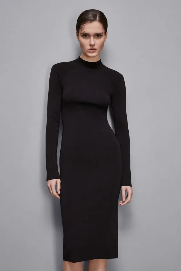 Patrizia Pepe Dresses Essential Midi Dress Black 8211 Women