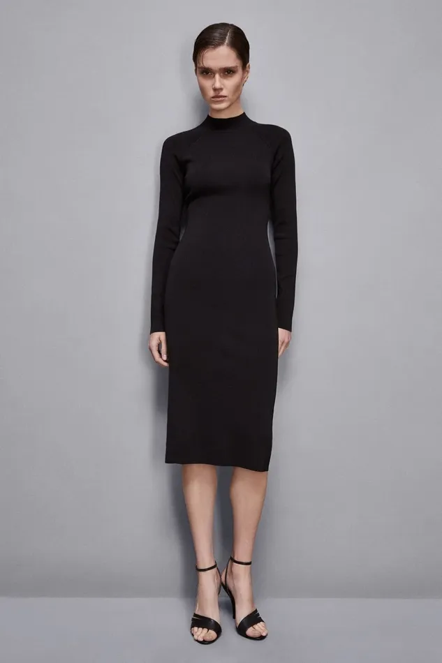Patrizia Pepe Dresses Essential Midi Dress Black 8211 Women