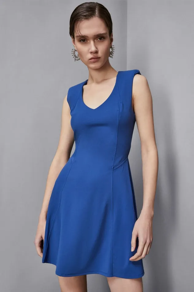 Patrizia Pepe Dresses Flared Mini Dress Blue 8211 Women