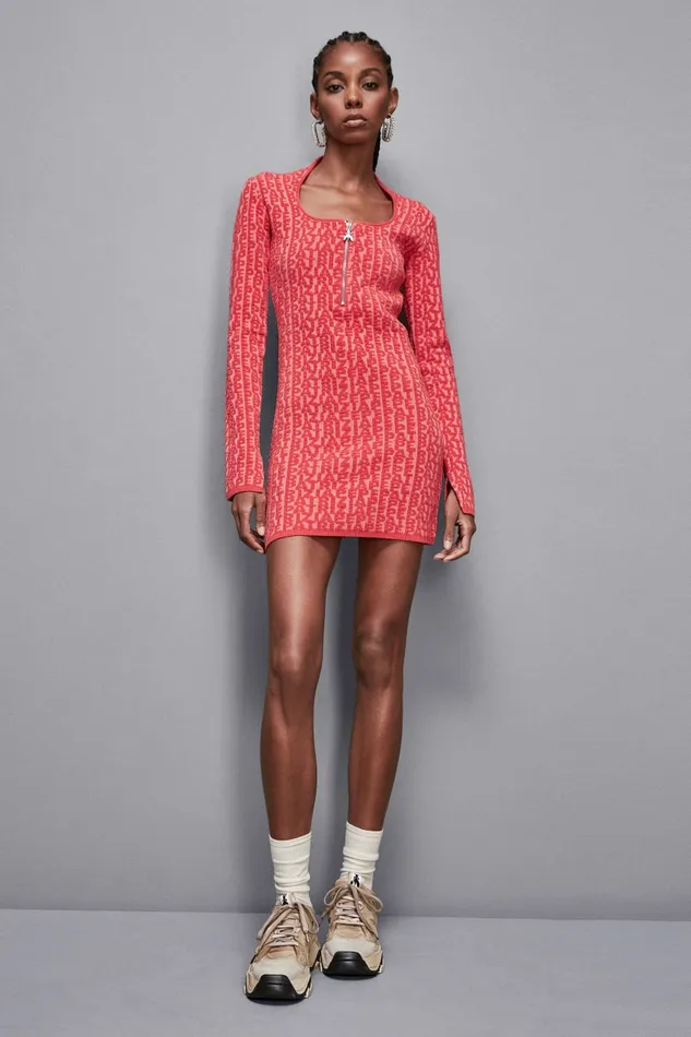 Patrizia Pepe Dresses LongSleeved Mini Dress Pink 8211 Women